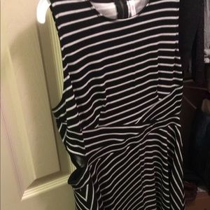 Black and white stripped dress